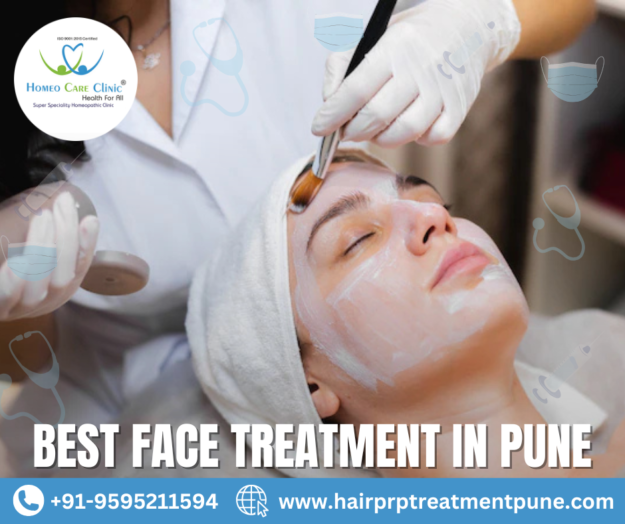 PRP and homeopathic treatments for healthy, glowing skin Face treatment options in Pune for skin rejuvenation.
