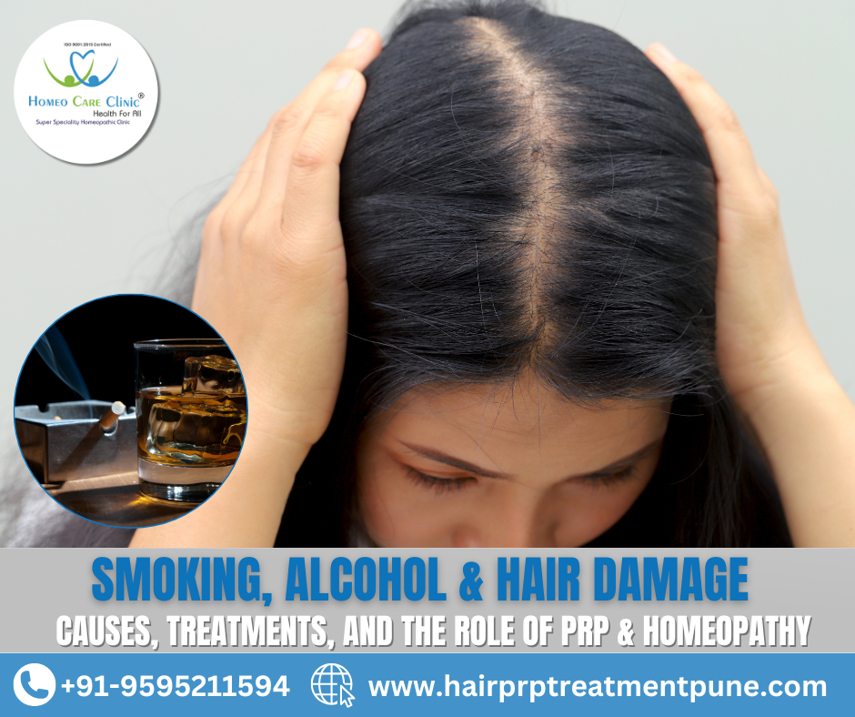 does smoking cause hair loss Man with hair thinning due to smoking and alcohol